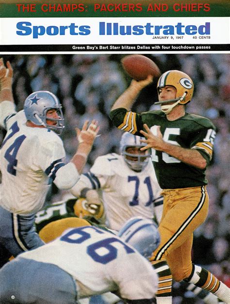 Green Bay Packers Qb Bart Starr, 1967 Nfl Championship Sports Illustrated Cover by Sports ...