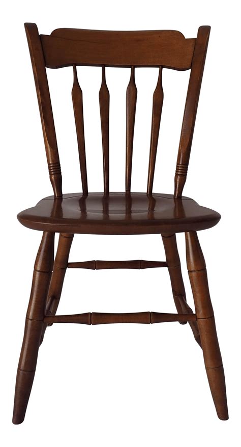 Ethan Allen Country Thumb-Back Dining Chair | Chairish