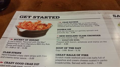 Joe's Crab Shack Menu Prices