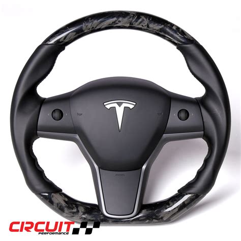 Circuit Performance Tesla Model 3 OEM Replacement Steering Wheel - Real Forged Carbon Fiber ...