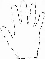 Hand Outline Template Sketch Coloring Page sketch template