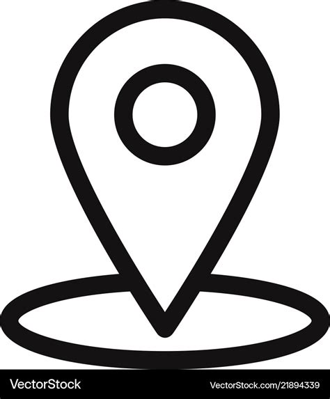 Location icon pin symbol map pin pointer Vector Image