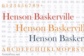 Henson Baskerville Font Download - Fonts4Free