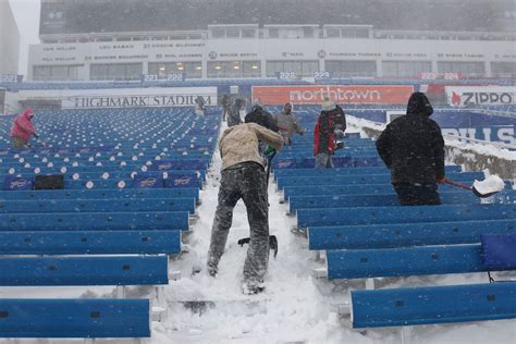 Photos: Snow cleared at Highmark Stadium as Bills host Steelers in NFL ...