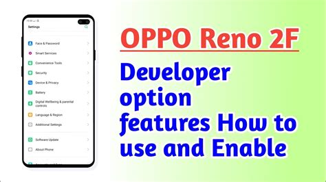 OPPO Reno 2F , How to use and Enable Developer option features explain ...