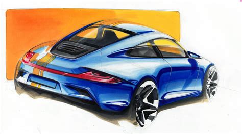 Landspeed Blog: Porsche 911 : Ben sketch, me at colors, home sketch tutorial