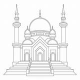 Ramadan Mosque Coloring Page For Kids 42677500 Vector Art At Vecteezy sketch template