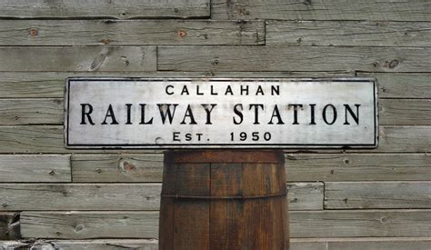 Custom Railway Station Wood Sign Hand Made Wooden Antique Train Decor - Etsy | Train decor, Wood ...