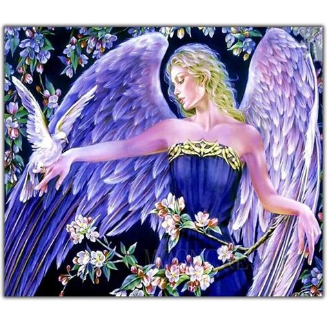 PURPLE ANGEL GIRL Diamond Painting Kit | Angel wallpaper, Beautiful ...