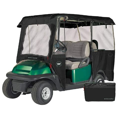 Greenline Drivable 4 Passenger Golf Cart Enclosures by Eevelle, Heavy Duty 300D Universal Fit ...