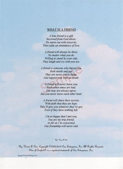 Six Stanza What Is A Friend Poem shown on | Etsy