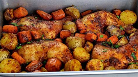 PERFECT ROASTED CHICKEN AND POTATOES: BAKED CHICKEN AND POTATOES - YouTube