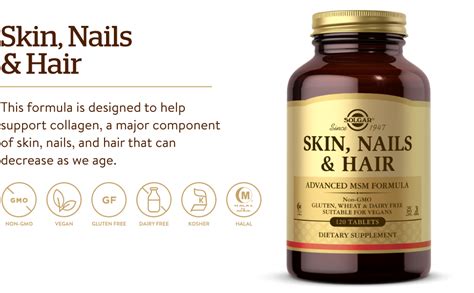 Solgar Skin Nails & Hair MSM - 120 Tablets | Premium Beauty Supplement