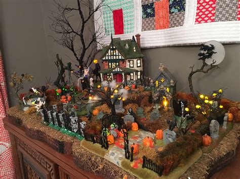 Department 56 Halloween village with large graveyard | Halloween ...