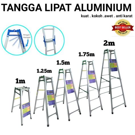 Jual Tangga Lipat Tangga Lipat 2Meter // Tangga Multifungsi Pg 1 200Cm / 2M /2 Meter | Shopee ...