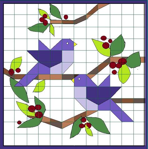 Love Birds Barn Quilt | Barn quilt patterns, Flower quilt patterns, Bird quilt blocks