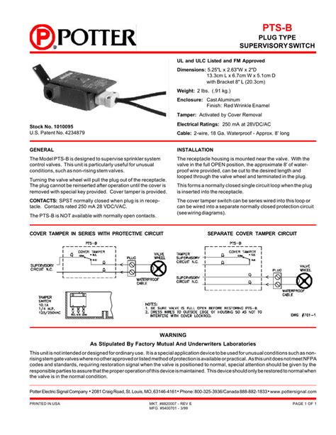 Victaulic Tamper Switch Wiring Diagram