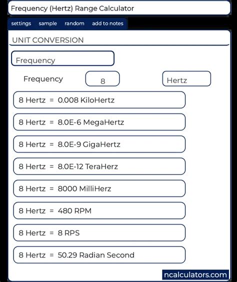 Frequency Conversion Calculator