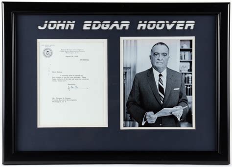 J. Edgar Hoover Signed Framed Display - CharityStars