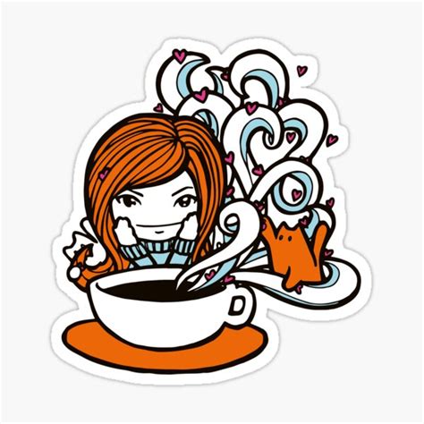 "The Cat Cafe" Sticker for Sale by GeexWerx | Redbubble