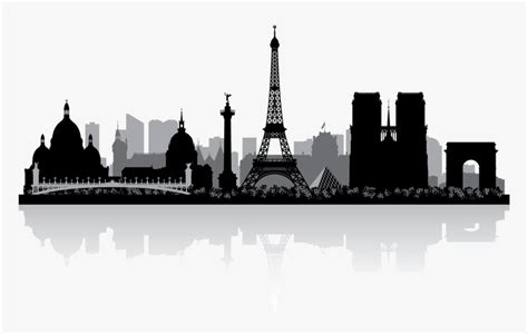 Paris Skyline Silhouette Royalty-free - France Skyline, HD Png Download - kindpng