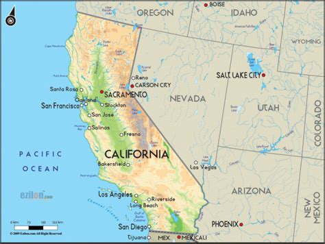 Map of California - Road Trip Planner| Survivemag
