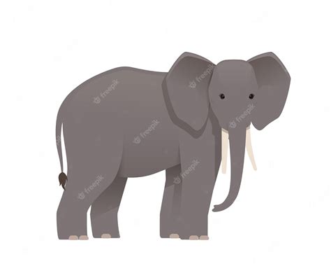 Premium Vector | Elephant isolated on white background