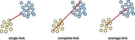 6: The three linkage types of hierarchical clustering: single-link ...