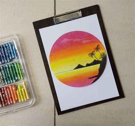 Keeping supporting Oil Pastel Drawings Easy, Easy Drawings, Drawing Sunset, Scenery, The Creator ...