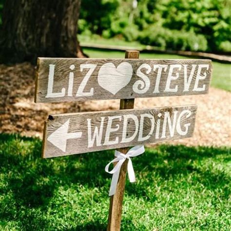 Rustic Wedding Signs Romantic Outdoor Weddings LARGE FONT Hand Painted Reclaimed Wood. Rustic ...