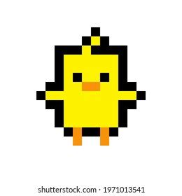 Duck Pixel Art Vector Picture Pixel: vector de stock (libre de regalías) 1971013541 | Shutterstock