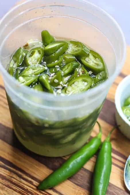 Pickled Hot Peppers- Serrano Pepper Recipe - A Fork's Tale