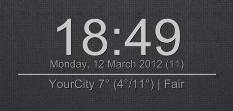 Simple Clock/Date/Weather by CykelStyre on DeviantArt