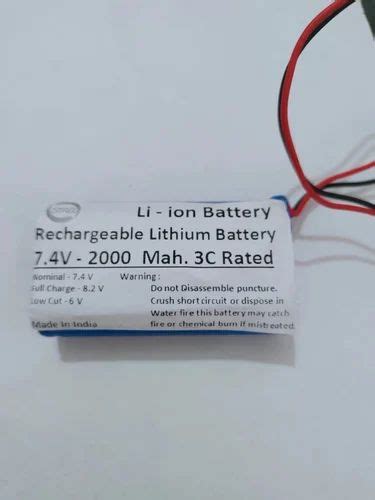 7.4v 2000mah Lithium Ion Battery Pack, Size: AA at Rs 330 in Faridabad | ID: 26732356630