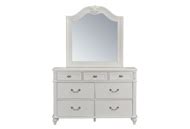 Buy Lilibet White Dresser & Mirror - Part# 93858/9 | Badcock & More