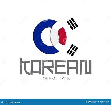 Korean Logo Design . Korea Logo Vector . Korea Travel Landmarks . Korea ...