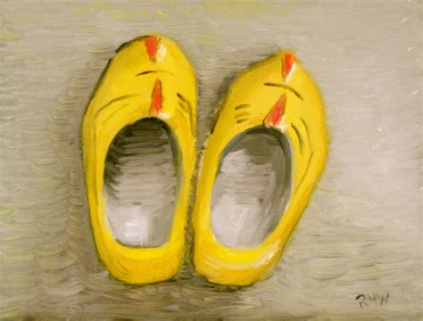 rmwillustration: Oil Painting: Pair of dutch clogs