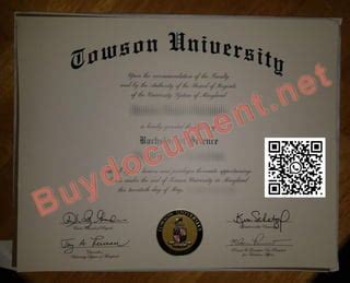 Towson University diploma