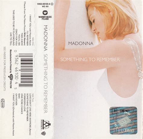 Madonna - Something To Remember (1995, Cassette) | Discogs