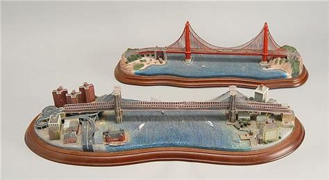 Sold Price: TWO DANBURY MINT BRIDGE MODELS: the Golden Gate Bridge ...