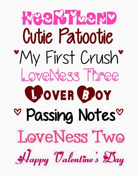 I Heart Crafting: My Favorite Valentine's Day Fonts