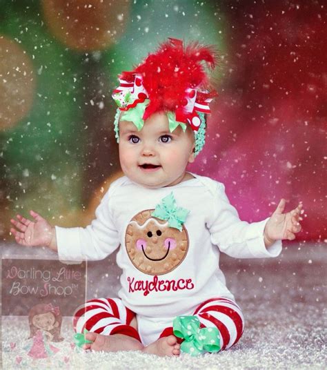 Baby Girl Christmas Outfit - Gingerbread Smiles | Baby girl christmas outfit, Baby christmas ...