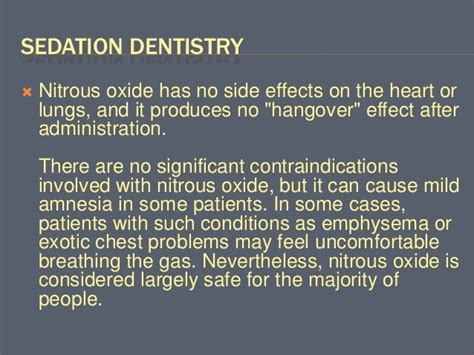 Nitrous Oxide and Sedation Dentistry