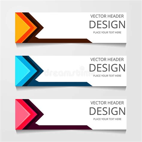 Abstract Design Banner, Web Template with Three Different Color, Layout ...