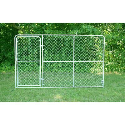 Stephens Pipe & Steel 6 ft. x 10 ft. Preferred Chain Link Dog Kennel Gate Panel at Tractor ...