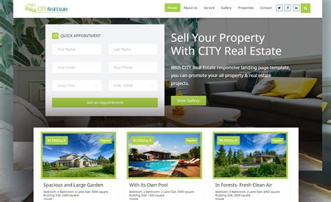 City Real Estate - Free HTML5 Real Estate Marketplace Website Template