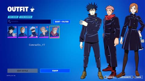 Fortnite Jujutsu Kaisen Skins, Back Blings, Pickaxes, Glider and All ...