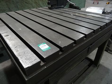 120 cm x 120cm. 89cm high Steel T slot table - 1st Machinery