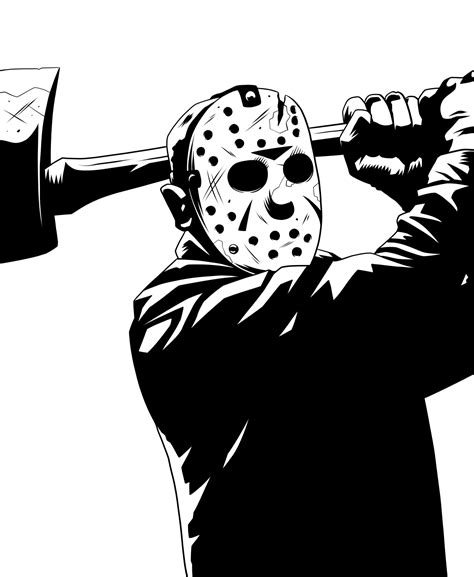 Inktober day 16: Jason Voorhees | Horror artwork, Horror movie icons, Horror drawing