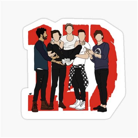 "One Direction 10 Year Anniversary " Sticker for Sale by shoptpwk ...